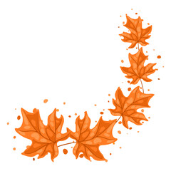 Background with maple leaves. Image of autumn plant.