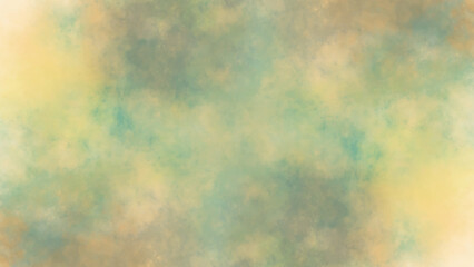 Fototapeta premium watercolor background painting with cloudy distressed texture. soft yellow beige lighting and gradient blue green colors. colorful background with watercolor stains and for design and decoration.