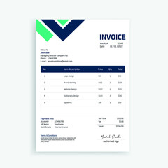 Elegant Business Invoice Design Template