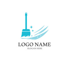 cleaning logo with vector illustration symbol template