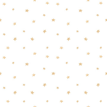 Star watercolor seamless pattern illustration for kids