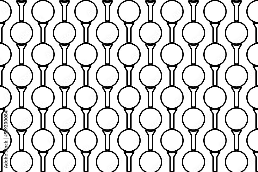 Poster seamless pattern completely filled with outlines of golf symbols. elements are evenly spaced. vector