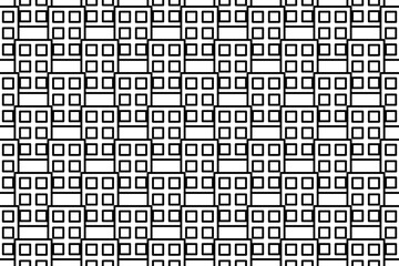 Seamless pattern completely filled with outlines of office building symbols. Elements are evenly spaced. Vector illustration on white background