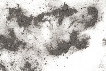 Fototapeta premium Contents vacuum cleaner garbage, trash, dust, animal hair isolated white background. close-up