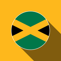 Country Jamaica. Jamaica flag. Vector illustration.