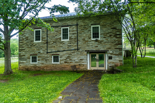 Frederick, Maryland: Monocacy National Battlefield. American Civil War Battle Of Monocacy Site. Gambrill Mill (Araby Mill) Served As A Field Hospital For Union Troops. Stone Building. 