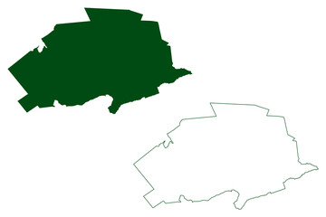 La Cruz municipality (Free and Sovereign State of Chihuahua, Mexico, United Mexican States) map vector illustration, scribble sketch La Cruz map