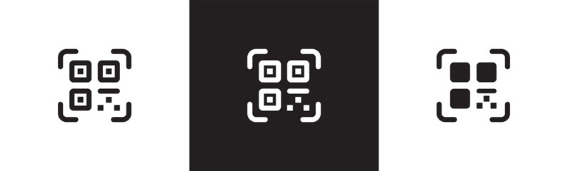 Simple digital scanning qr code label, vector illustration.