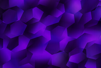 Light Purple vector template in hexagonal style.