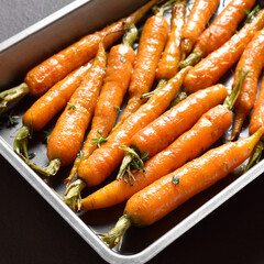 Roasted honey glazed carrots
