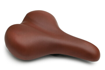 Leather bicycle saddle