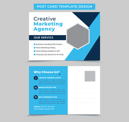 Corporate business postcard template design