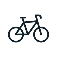 Fototapeta premium Bicycle linear icon. Thin line customizable illustration. Contour symbol. Vector isolated outline drawing. Editable stroke