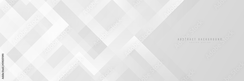 Poster abstract white background with square shape. modern white and gray gradient geometric pattern. futur