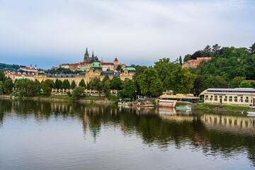 Fototapeta na wymiar The old City of Prague and the River Vitava.
