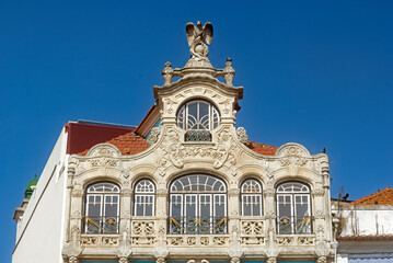 09 October 2016 : facade of the museum de Arte Nova de Aveiro in Aveiro, Portugal 