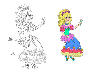 fairytale heroine coloring page