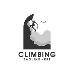 Climbing vector logo premium quality