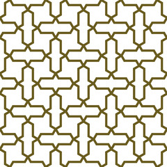 Seamless arabic geometric ornament in brown color.