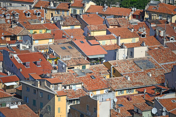 old buildings roofs  in Nice France