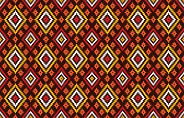 Ethnic pattern with pixel. background, geometric texture with zigzag pattern background