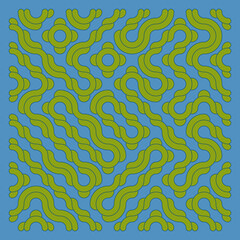 Color truchet tiling connections illustration