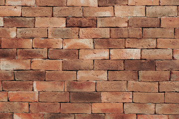 Red brick wall texture. Abstract brick wall background.	