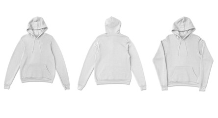 white jacket collection with three front and back models