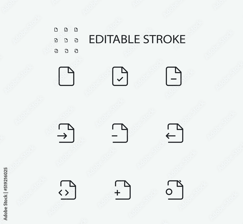 Poster simple set of folder related vector line icons. contains such icons as files and documents and more.