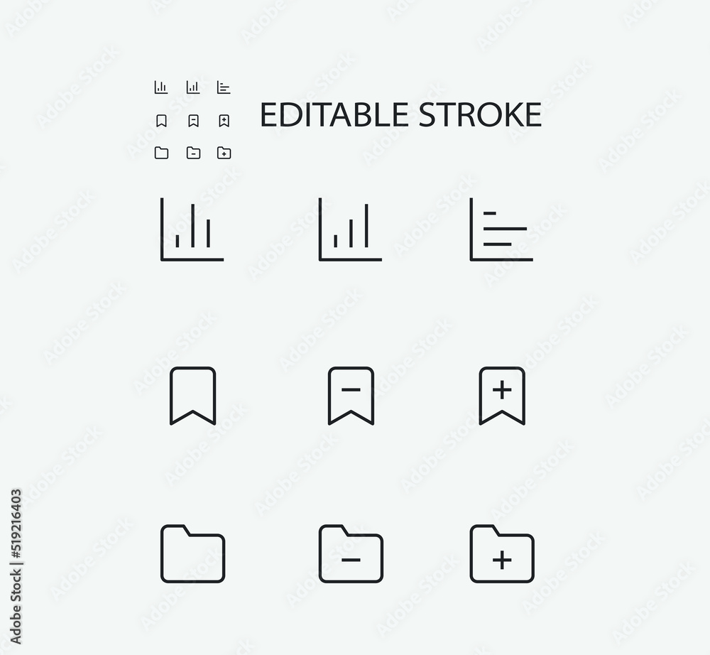 Poster simple set of business related vector line icons. contains such icons as chart and file and more. ed