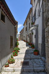 A narrow street in Trivento, a mountain village in the Molise region of Italy.