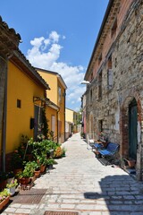 A narrow street in Trivento, a mountain village in the Molise region of Italy.