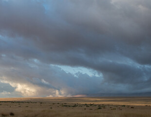 storm clouds over the desert