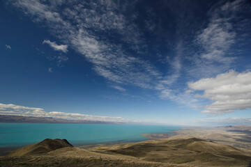 Landscape showing the Lago Argentino, at El Calafate, Patagonia, Argentina