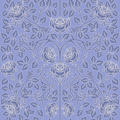 Floral vintage seamless pattern, retro wallpapers. Enchanted Vintage Flowers. Arts and Crafts movement inspired. Design for wrapping paper, wallpaper, fabrics and fashion clothes. Vector illustration