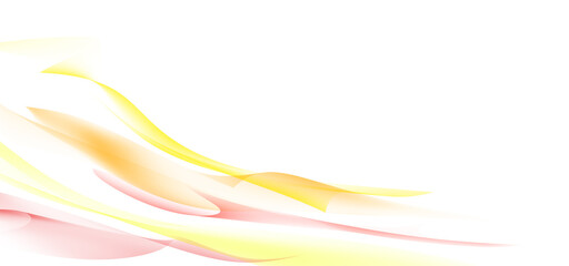 Abstract flowing colorful waves on white background. Copy space