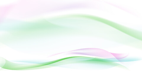 Abstract flowing colorful waves on white background. Copy space