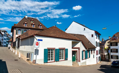 Traditional architecture of the old town of Basel in Switzerland