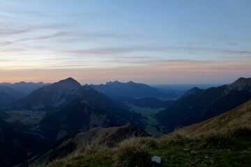 Obraz premium Hiking tour to Pleisspitze mountain, Tyrol, Austria