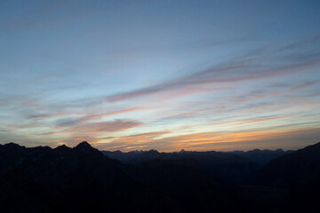 Hiking tour to Pleisspitze mountain, Tyrol, Austria
