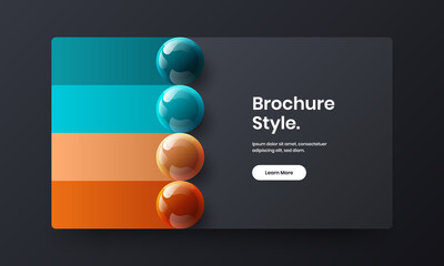 Fototapeta premium Original poster vector design template. Modern 3D balls handbill concept.