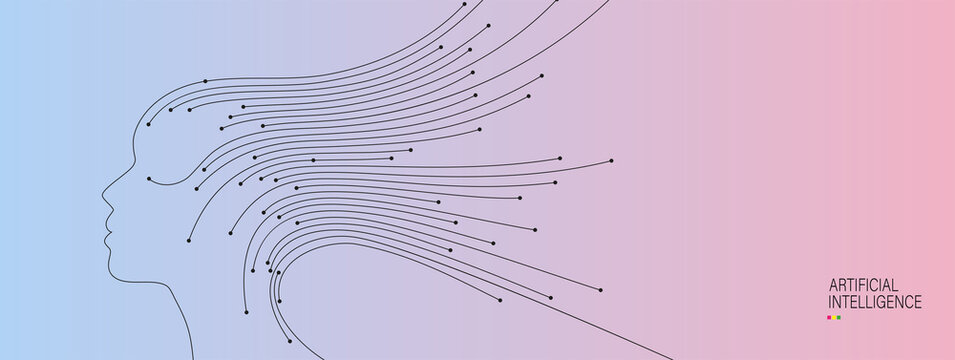 Conceptual technology illustration of artificial intelligence