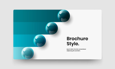 Original 3D balls booklet concept. Geometric corporate identity vector design illustration.