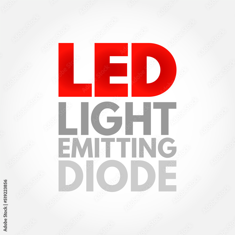 Poster led light-emitting diode - semiconductor light source that emits light when current flows through it