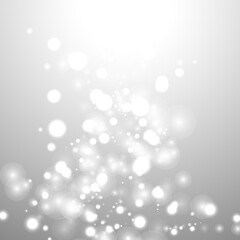 Obraz premium silver background bokeh bling snow flake confetti