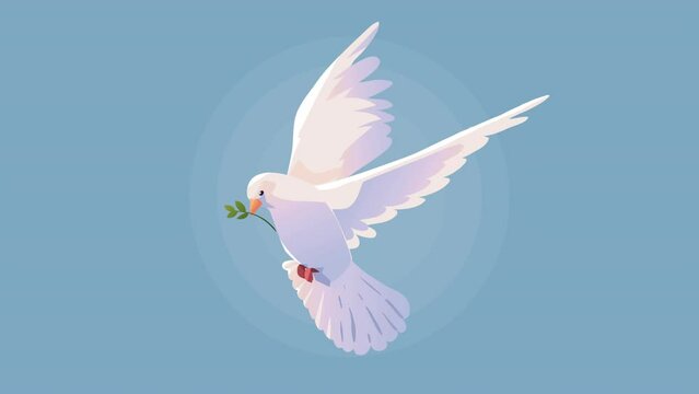 peace dove bird flying animation