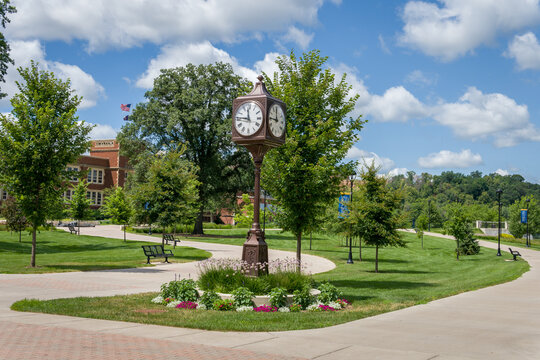 Landmark Clock and Path on the Campus of the University of Wisconsin-Eau Claire