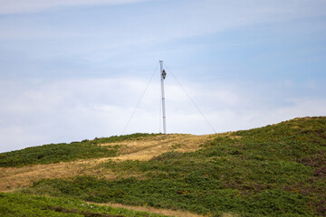 Fototapeta na wymiar Antenna Mast at llanbadrig, Wales