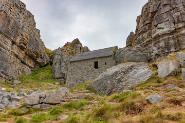 St Govan's chapel, in Wales - 519225645