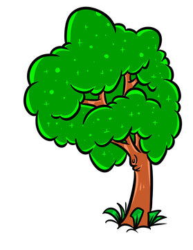 Tree isolated clipart, cartoon illustration clipart